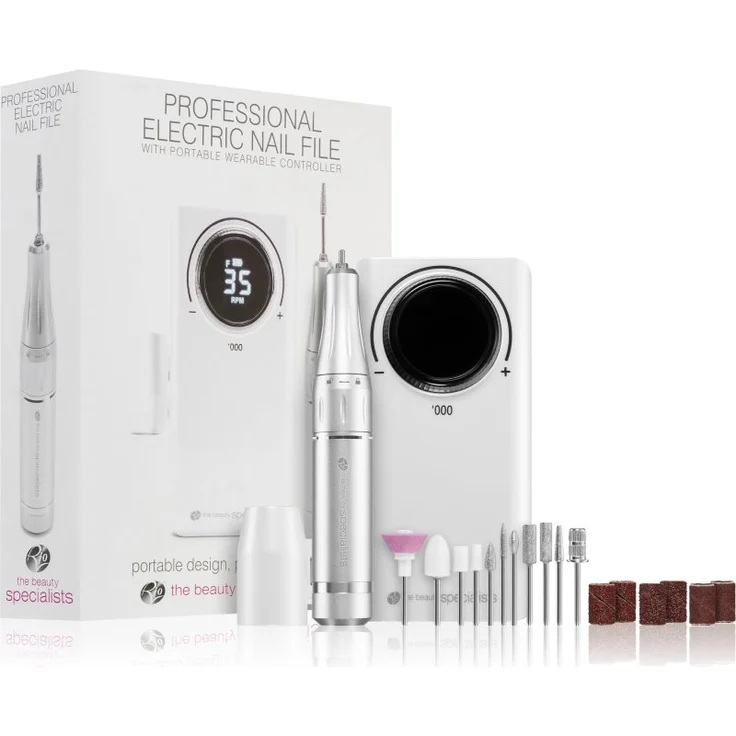 RIO Professional Electric Nail File, elektrische Nagelfeile für gepflegte Fingernägel, ergonomisches Design