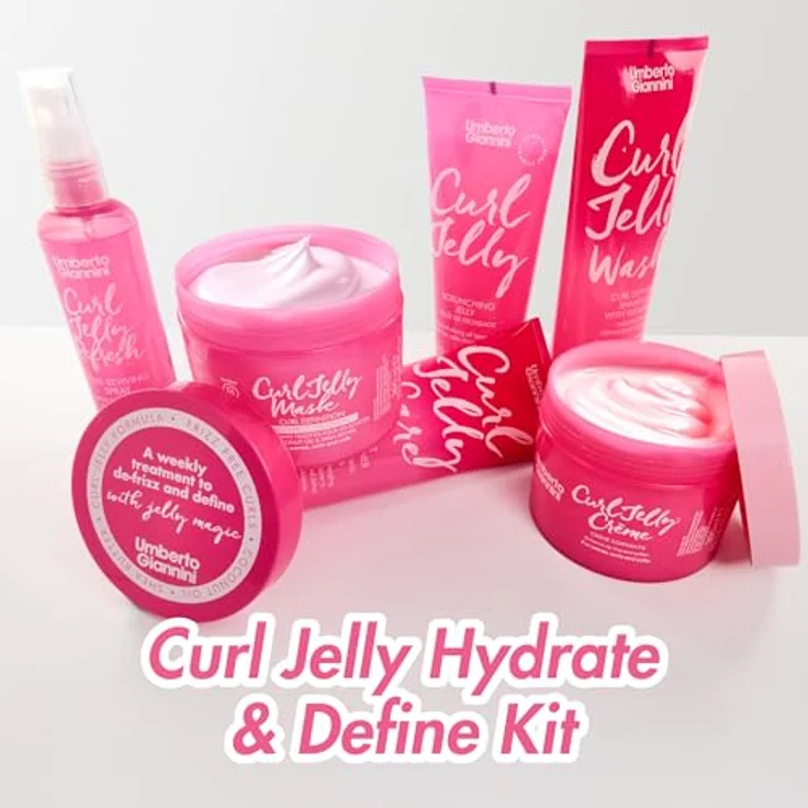 Umberto Giannini Curl Jelly Crème, silikonfreie Haar- und Stylingcreme, angereichert mit Sheabutter und Kokosöl, 300 ml, für definierte und frizzfreie Locken – Bild 7