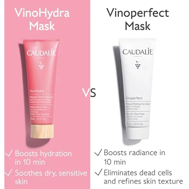 Caudalie Vinosource Hydra Moisturizing Mask 75 ml, Gesichtsmaske – Bild 5