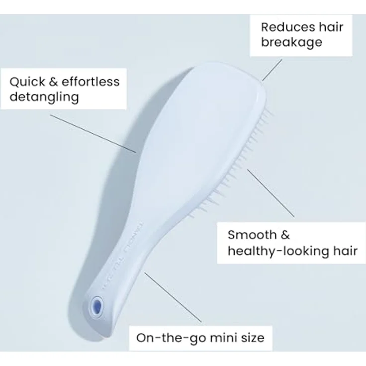 Tangle Teezer Mini The Ultimate Detangler Haarbürste, digitaler Lavendel, sanft zu nassem Haar, zweistufige Zähne, ideal für Kinder und Reisen, reduziert Knoten und Brüche – Bild 3