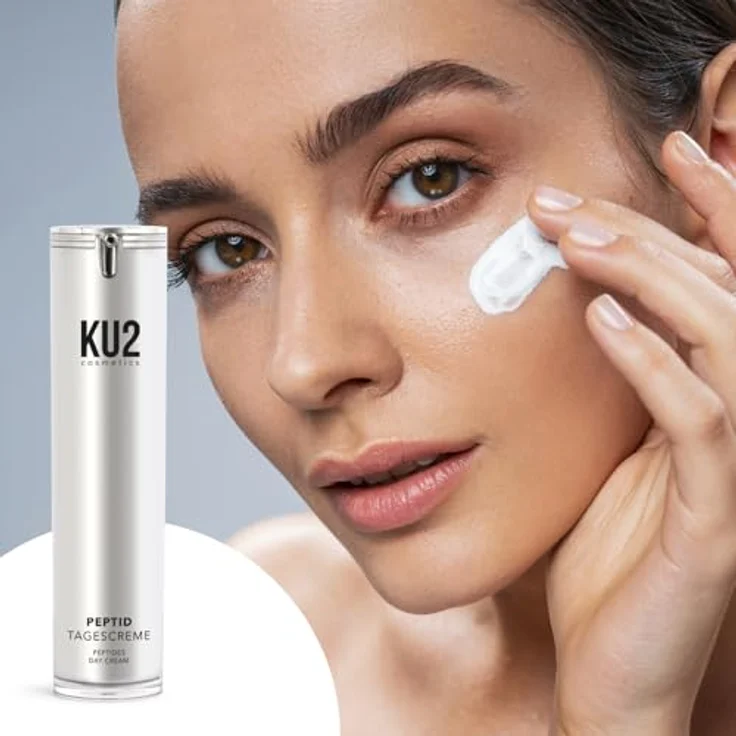 KU2 Cosmetics Peptid Tagescreme, Anti-Aging Gesichtspflege mit Peptiden, straffend & feuchtigkeitsspendend, Made in Germany, 50 ml – Bild 3