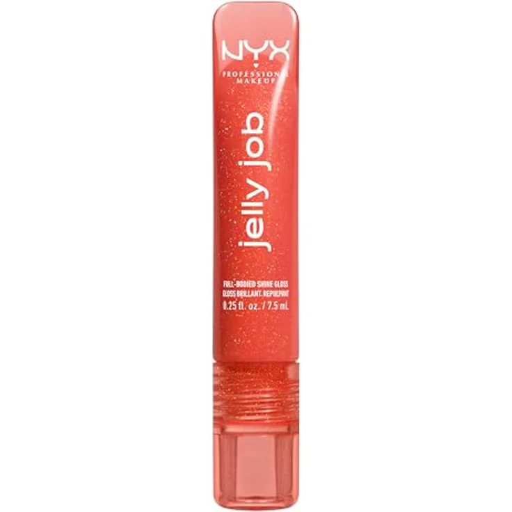 NYX Professional Makeup Jelly Job, leuchtender Lippenglanz mit vergrößerndem Effekt, Farbton Jelly Squeeze, 7.5 ml – Bild 9