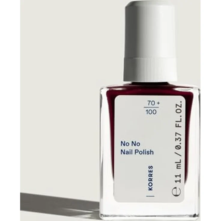 KORRES No No Nail Polish 59 Burgundy Red, veganer 10-Free Nagellack mit Gel-Effekt, hoher Deckkraft, splitterfest und brillantem Glanz, 11 ml – Bild 3