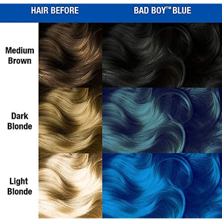 Manic Panic Bad Boy Blue Classic Creme, 118ml vegane und tierversuchsfreie halbpermanente Haarfarbe in Blau, mischbar für individuelle Farbtöne – Bild 4