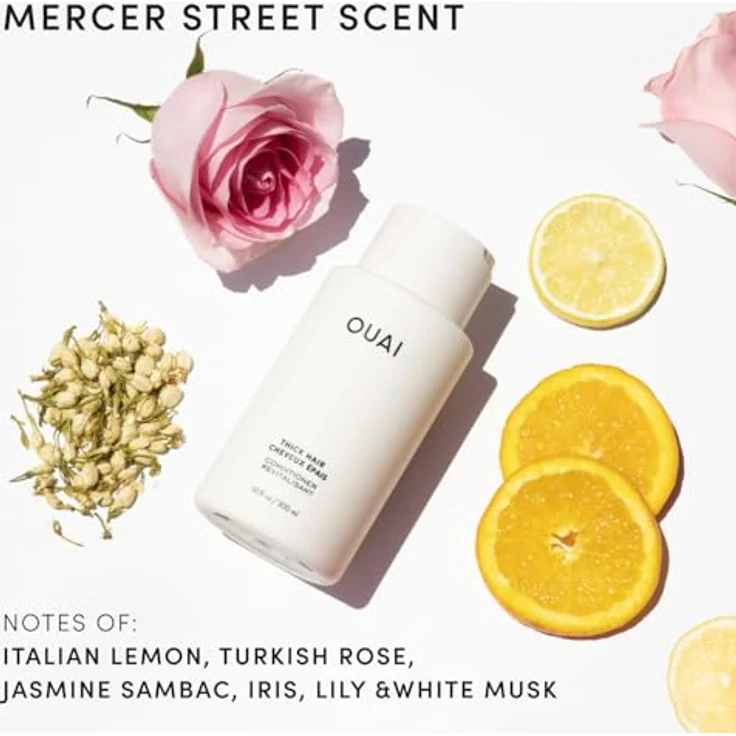 OUAI Thick Hair Conditioner, Reisegröße 89 ml, für trockenes, frizziges dickes Haar mit Keratin, Eibischwurzel, Sheabutter & Avocadoöl, paraben-, phthalat- & sulfatfrei – Bild 2