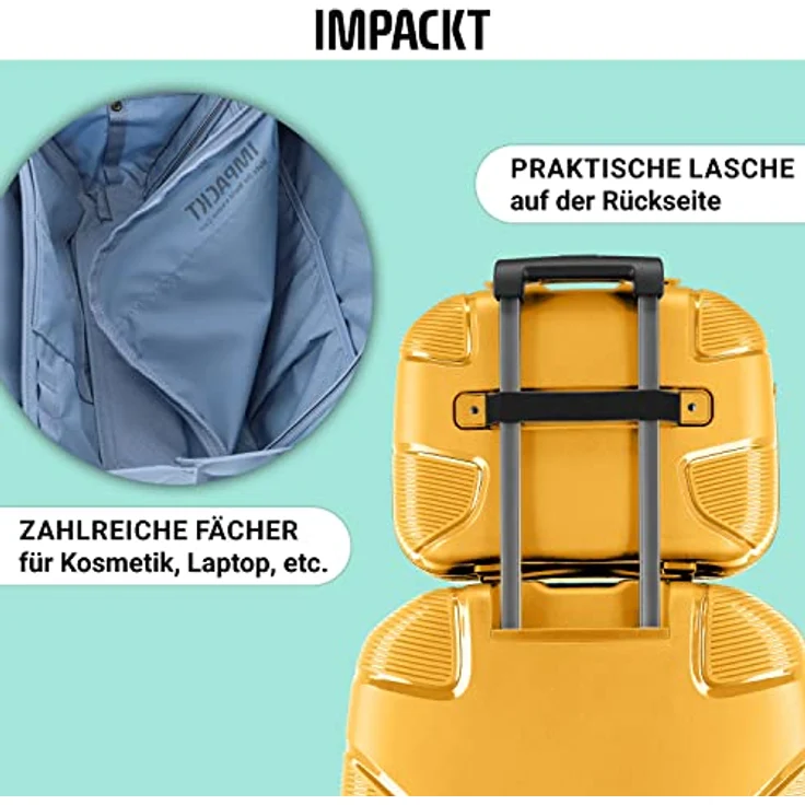 IMPACKT IP1 Handgepäck Kosmetikkoffer aus recyceltem Material mit 6 Jahren Garantie; nachhaltiges Beautycase mit Aufsteckfunktion; 40 cm, 1,5 kg, 22 Liter – Bild 3