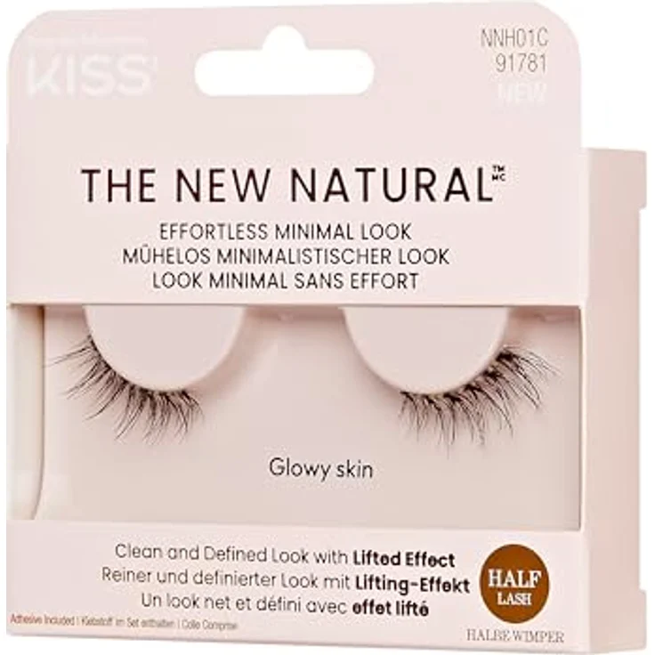 KISS The New Natural Effortless Minimal Look Künstliche Wimpern Glowy Skin 2 St. – Bild 3