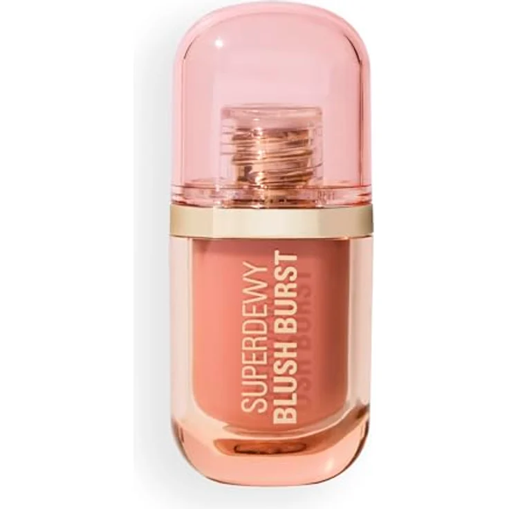 Revolution Superdewy Liquid Blush Burst, Aufbaubarer Flüssig-Blush mit Serum-Formel (Peptide & Hyaluronsäure), vegan & tierversuchsfrei, Pink Fizz Soft Pink, 4,2 ml – Bild 2