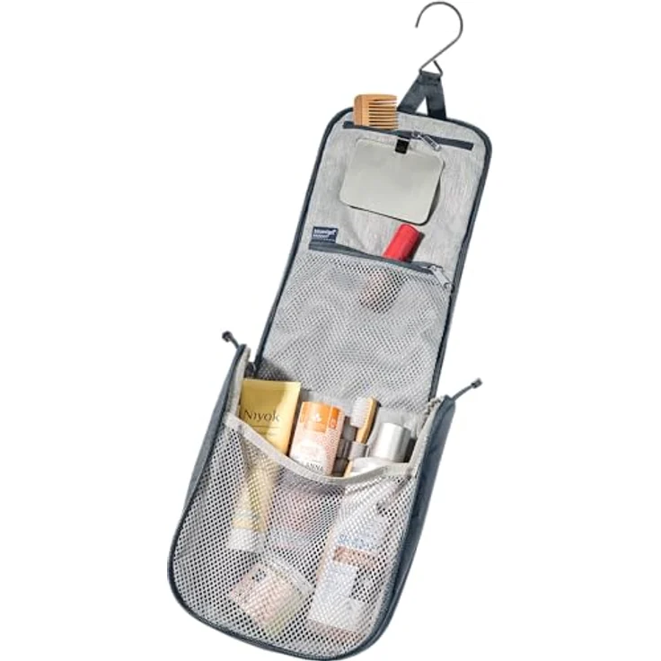 Deuter Wash Center I, Kulturbeutel mit 3 l Volumen, schwarz, mit abnehmbarem Spiegel und vielen Fächern – Bild 2