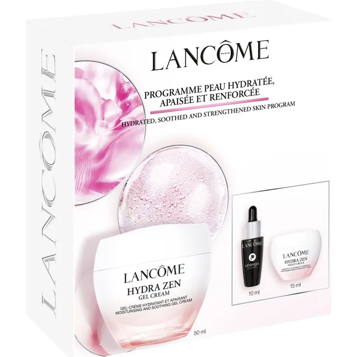 Lancôme Hydra Zen Gel Cream Geschenkset, Gesichtsserum mit feuchtigkeitsspendender Gel-Creme und Génifique Ultimate Serum, 75 ml insgesamt