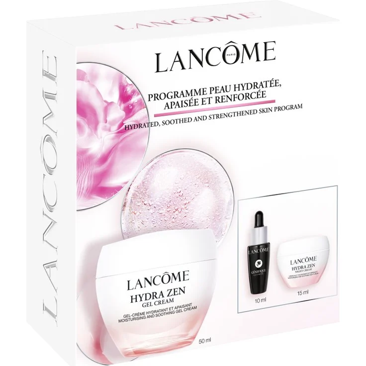 Lancôme Hydra Zen Gel Cream Geschenkset, Gesichtsserum mit feuchtigkeitsspendender Gel-Creme und Génifique Ultimate Serum, 75 ml insgesamt