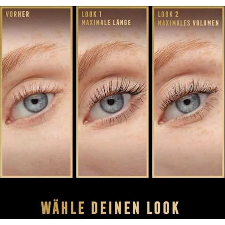 Max Factor Masterpiece Lash Wow Mascara, 2 in 1 Bürste für längere, geschwungenere und vollere Wimpern, Farbton Black Brown, 7 ml – Bild 11