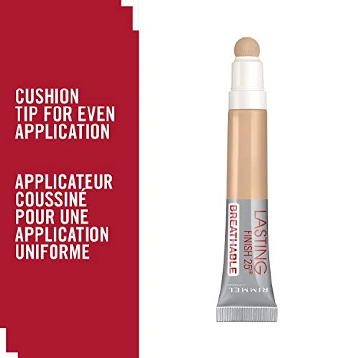 RIMMEL LONDON Lasting Finish Breathable Concealer, mittlere Deckkraft, leichte atmungsaktive Formel, Medium – Bild 3