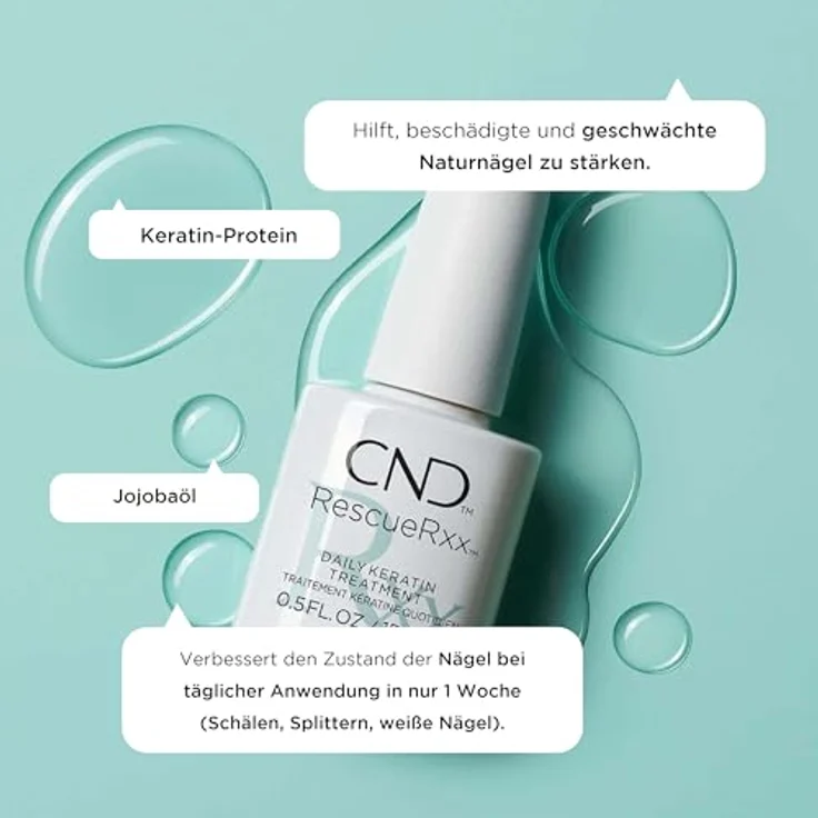 CND RescueRx Daily Keratin Treatment 15 ml Transparent, Nagelhärter, stärkend – Bild 4