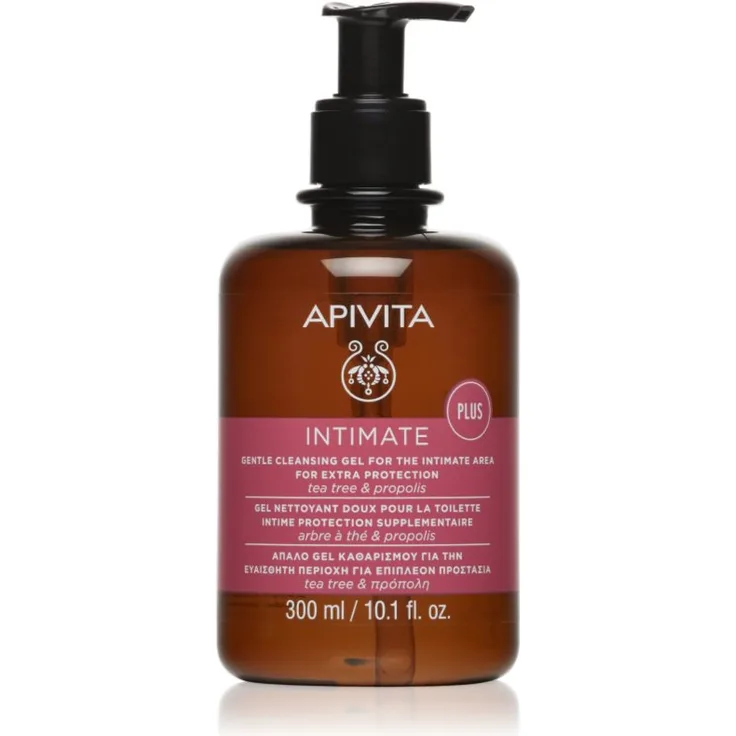 Apivita Intimate Plus Cleansing Gel, sanftes, schaumiges Waschgel für intime Hygiene, 300 ml