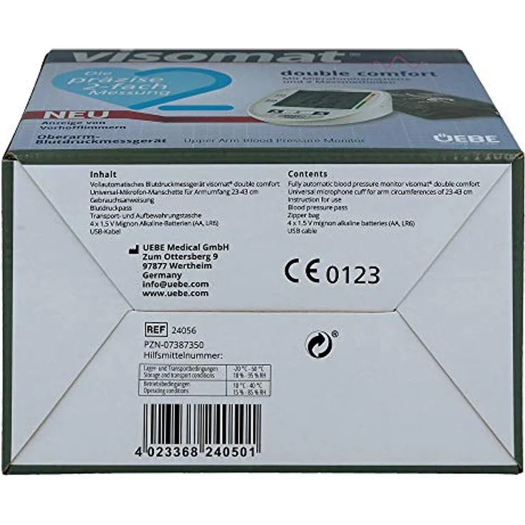visomat double comfort - Blutdruckmessgerät Oberarm, präzise 2-fach Messung wie beim Arzt dank Mikrofonmanschette (23-43cm) höchste Messgenauigkeit – Bild 8