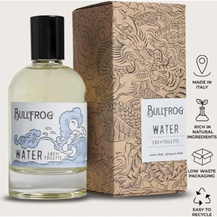 Bullfrog Eau de Toilette Elements Water 100 ml, würzig-frischer Duft mit holzigen Noten – Bild 2