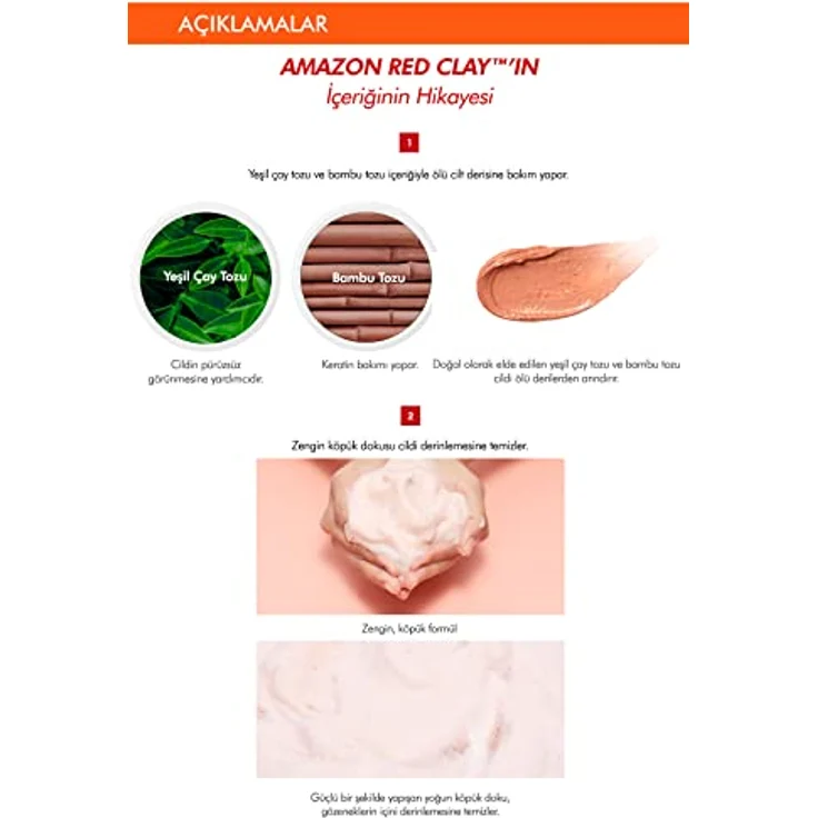 Missha Amazon Red Clay™ Tiefenreinigungsschaum, 120 ml Gesichtsreiniger mit antioxidativen Eigenschaften und talgregulierender Wirkung – Bild 5
