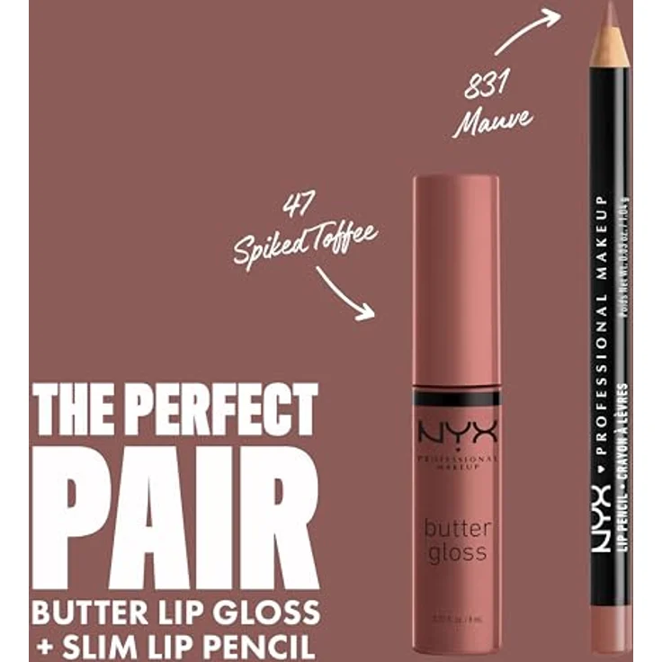 NYX PROFESSIONAL MAKEUP Butter Gloss 47 Spiked Toffee, seidig-glänzender Lippenstift mit köstlichem Geschmack – Bild 4