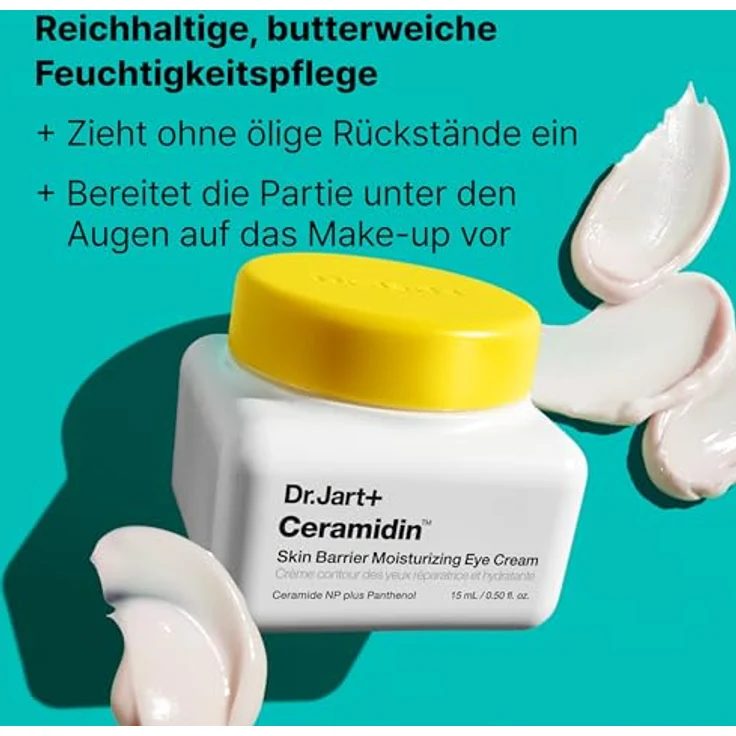 Dr. Jart+ Skin Barrier Moisturizing Eye Cream, feuchtigkeitsspendende Augencreme mit Ceramiden, 15 ml, gegen Schwellungen und dunkle Augenringe – Bild 5
