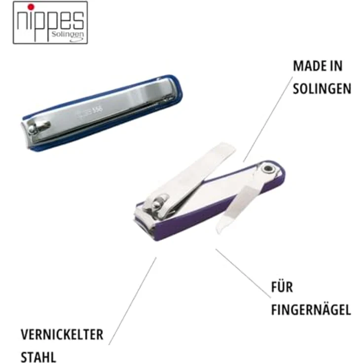 Nippes Solingen Nagelknipser, Inkl. Nagelfang, Kunststoff, 6 cm, Blau, 556 E – Bild 3