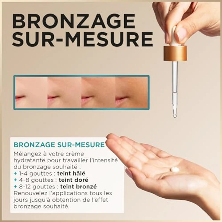 Garnier Ambre Solaire Selbstbräunungsserum für das Gesicht, 30 ml – Progressive & Über-Mesure mit Kokoswasser & Hyaluronsäure, für alle Hauttypen, Natural Bronzer – Bild 4