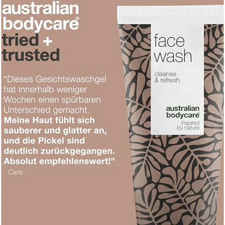 Australian Bodycare Face Wash 200ml | Anti Pickel Gesichtswaschgel für Männer & Frauen | Gesichtsreinigung mit natürlichem Teebaumöl bei unreiner Haut | Auch zur täglichen Pflege bei Akne – Bild 5