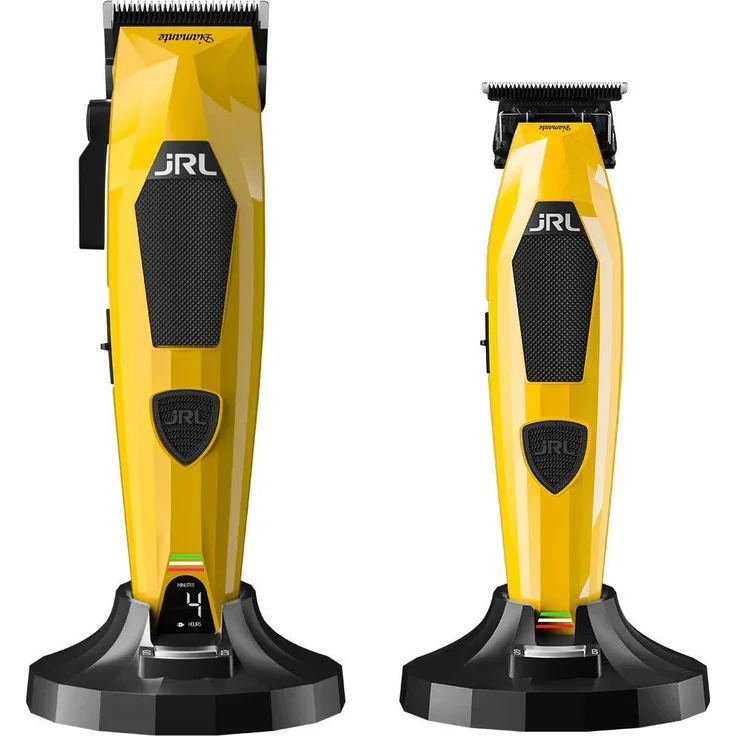 JRL Diamante Clipper & Trimmer Combo Kit - Gelb, 8200 RPM Motor, kabellose Laufzeit bis zu 4 Stunden, präziser Trimmer mit 0,5 mm Schnittlänge