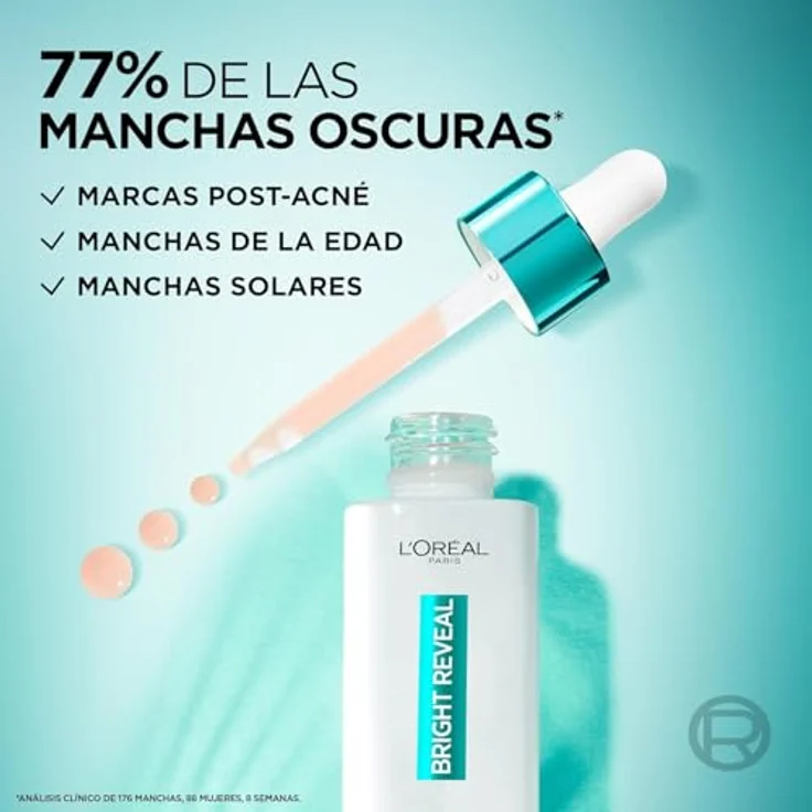 L'Oréal Paris Makeup Bright Reveal Anti-Pigment Serum, 30 ml mit Niacinamid zur Reduzierung von Pigmentflecken und für ein strahlendes Hautbild – Bild 4