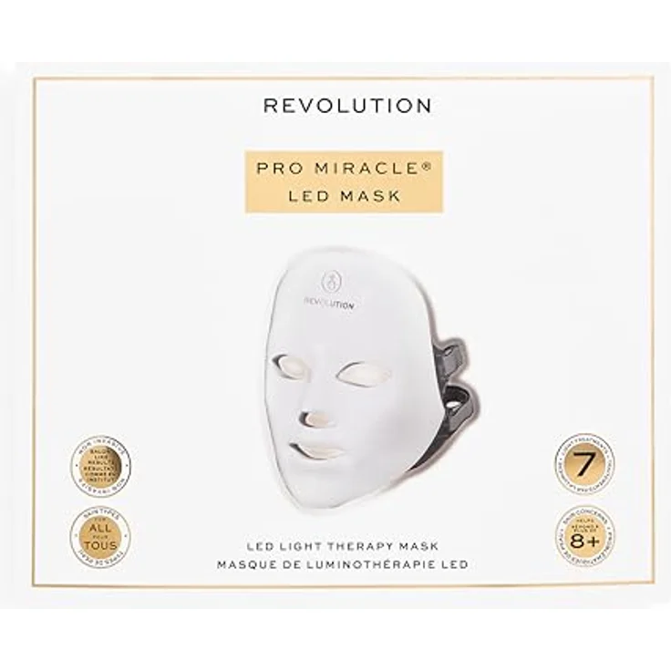 Revolution PRO Miracle LED Face Mask, LED-Gesichtsmasken mit rotem und blauem Licht, nicht-invasive Hautpflege, USB-Aufladung – Bild 8