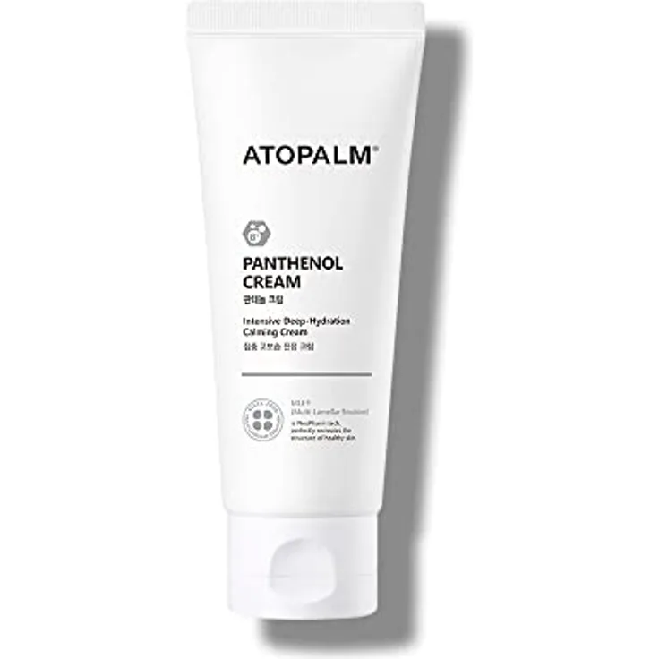 ATOPALM Panthenol Cream 80ml, Langanhaltende Feuchtigkeitscreme mit 10% Panthenol, Hypoallergen, für empfindliche Haut, Anti-Rötung, koreanische Kosmetik