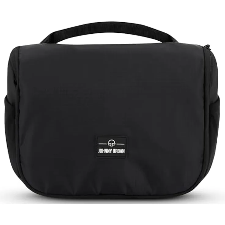 Johnny Urban Kulturtasche Damen & Herren Schwarz - Logan - Stylischer Kulturbeutel zum Aufhängen - Waschtasche Groß für Reise & Travel - Mit Durchsichtigem Beutel für Handgepäck Flüssigkeiten
