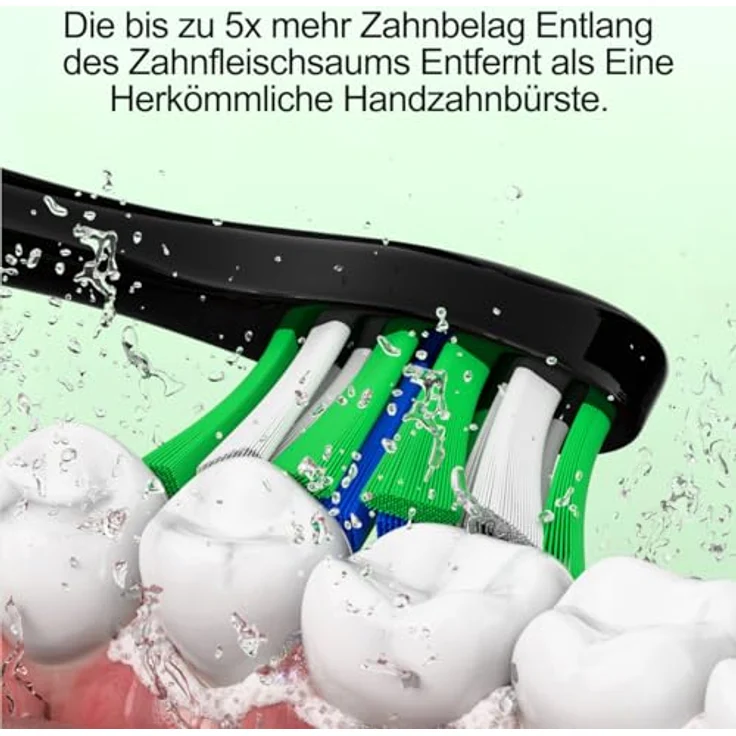Qitizu Ersatzbürsten für Philips Sonicare, Zahnbürstenköpfe für Diamond Protective Expert Daily Clean, 16er Set (8 Weiß, 8 Schwarz), W-Form Borsten, DuPont Nylon – Bild 4