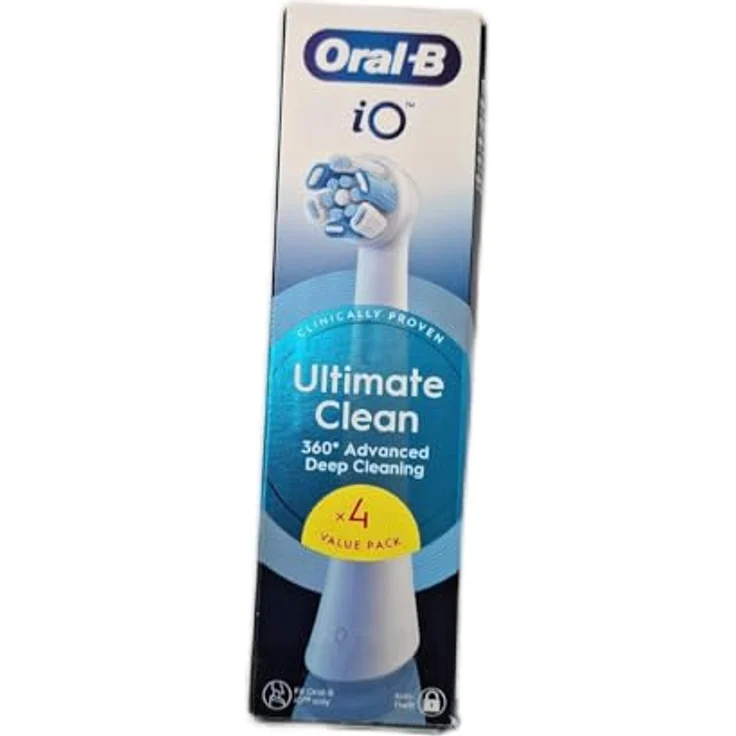 Oral-B iO Ultimate Clean, Ersatzzahnbürstenkopf mit CrissCross-Borsten und Mikrovibrationen, 4er Set – Bild 2