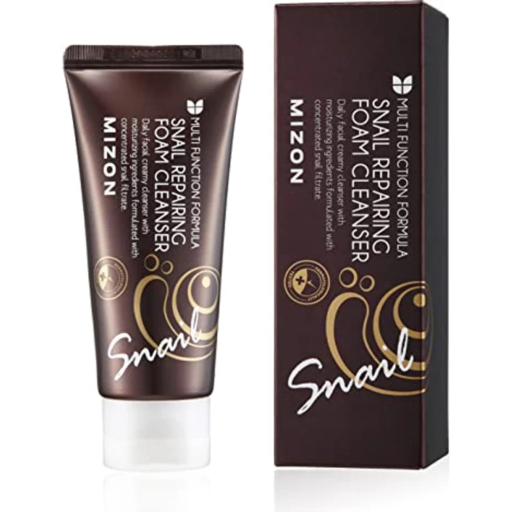 [MIZON] SNAIL REPAIRING FOAM CLEANSER (60 ml) Korean Skincare - Gesichtsreiniger für Poren und Mitesser - Feuchtigkeitsspendende Formel mit Schneckenfiltrat und sanften Bläschen – Bild 1