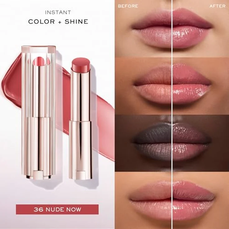 Lancôme Lip Idole Butterglow, hydratisierendes Lipgloss, Farbton 36 Nude Now, 3 g – Bild 4