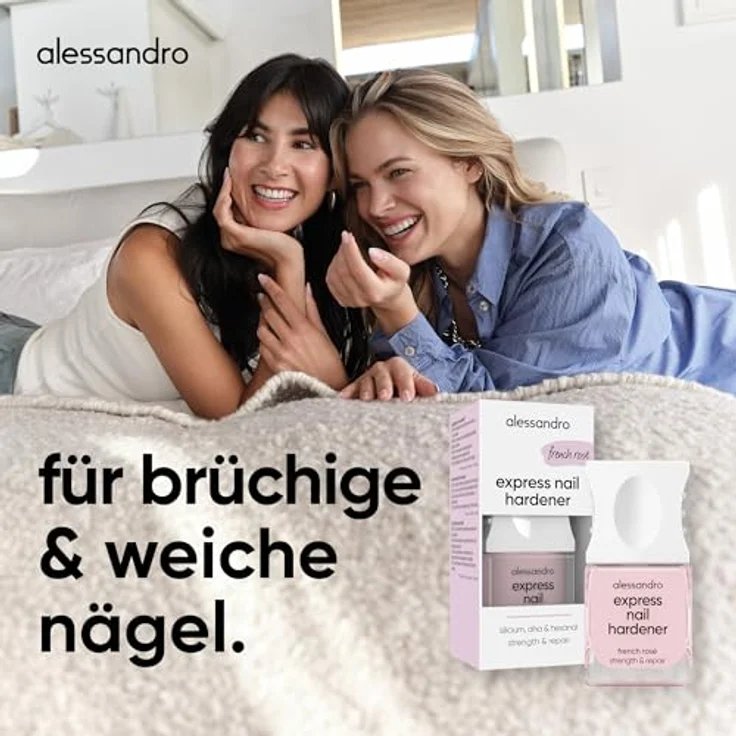 Alessandro Express Nail Hardener, Nagelhärter für Damen, 10 ml, stabilisierende Formel mit Eisen und Calcium, transparente Variante – Bild 6