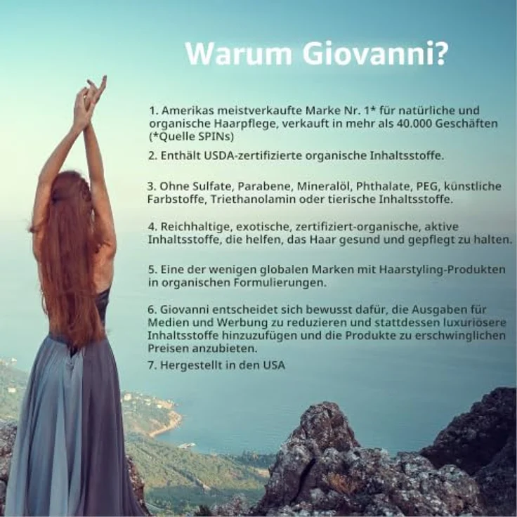 Giovanni 2chic Ultra-Sleek Shampoo, reparierendes Shampoo mit Keratin und Arganöl für glattes und glänzendes Haar, 250 ml – Bild 4
