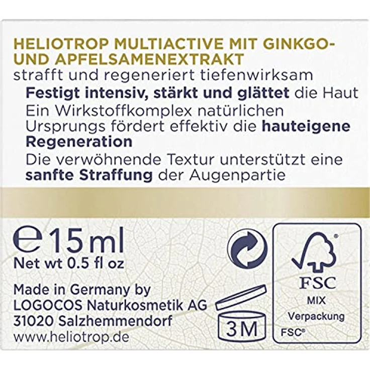 Heliotrop Multiactive regenerierende Augencreme 15 ml – Bild 3