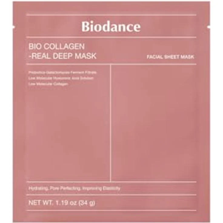 Biodance Bio Collagen Deep Face Mask, Feuchtigkeitsspendende Korean Skincare mit Hyaluronsäure, Niacinamid und Galactomyceten, 4 Blätter, 34 g – Bild 2