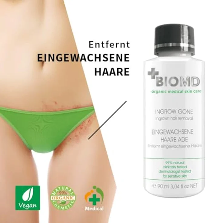 BIOMED BioMD eingewachsene Haare ade Konzentrat, 90 ml Lotion zur Entfernen von eingewachsenen Haaren – Bild 5
