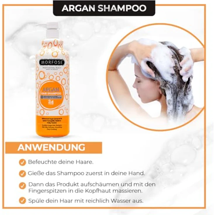 Morfose Argan Haar Shampoo 1000 ml – Bild 5