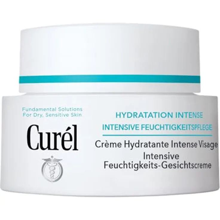 Kao Curél Intensive Feuchtigkeits-Gesichtscreme, 40g für trockene, empfindliche Haut - Nährt intensiv mit Ceramiden, frei von Duftstoffen