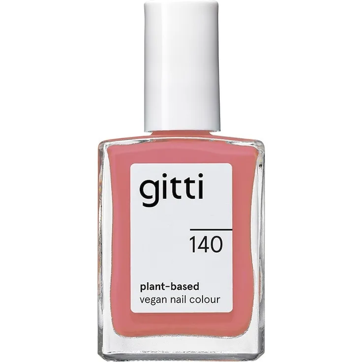 gitti no. 140 Nagellack 15 ml - SWEET HEAT, heller Koralle-Ton, superdeckend, vegan, pflanzenbasiert