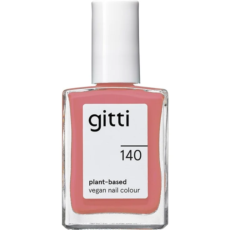 gitti no. 140 Nagellack 15 ml - SWEET HEAT, heller Koralle-Ton, superdeckend, vegan, pflanzenbasiert