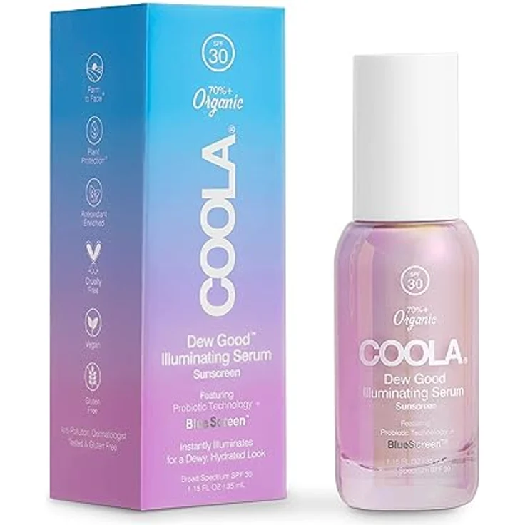 Coola Dew Good Illuminating Serum, feuchtigkeitsspendendes Gesichtsserum mit SPF 30 und probiotischer Formel, 35 ml – Bild 2