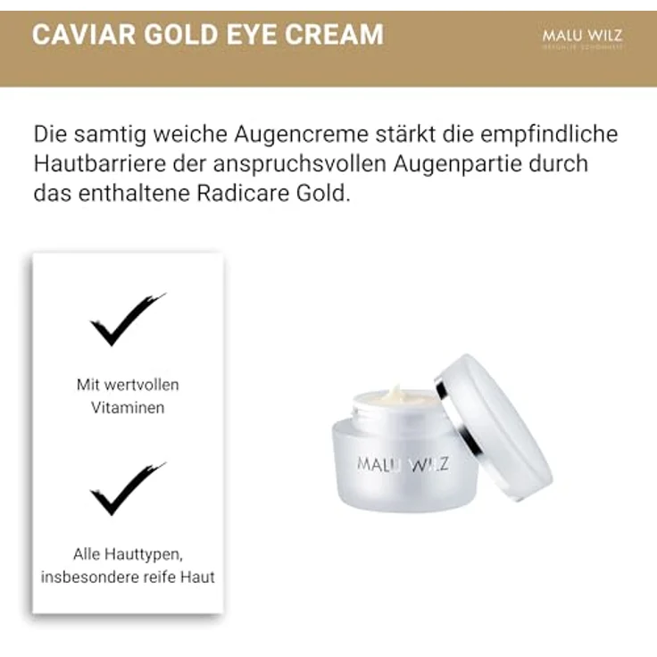 Malu Wilz Kosmetik Caviar Gold Eye Cream 15 ml – Bild 5