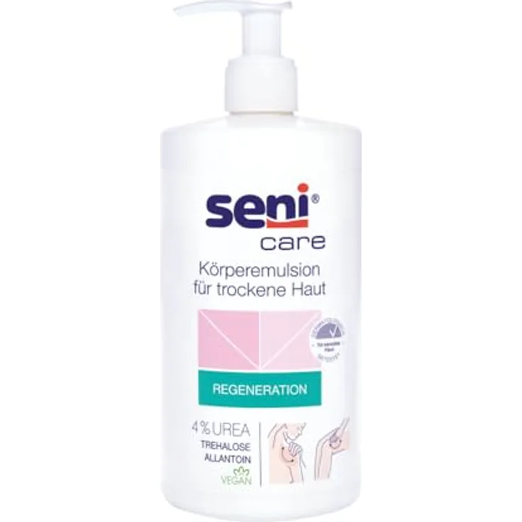 YESMOO SENI care Körperemulsion mit 4% UREA 150 ml, SOLUNA Kombi, Tropfen, 8fach