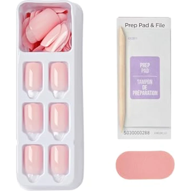 KISS imPRESS Color Short, selbstklebende künstliche Fingernägel, Pick Me Pink, 30 St. mit Gelnägel-Effekt – Bild 9