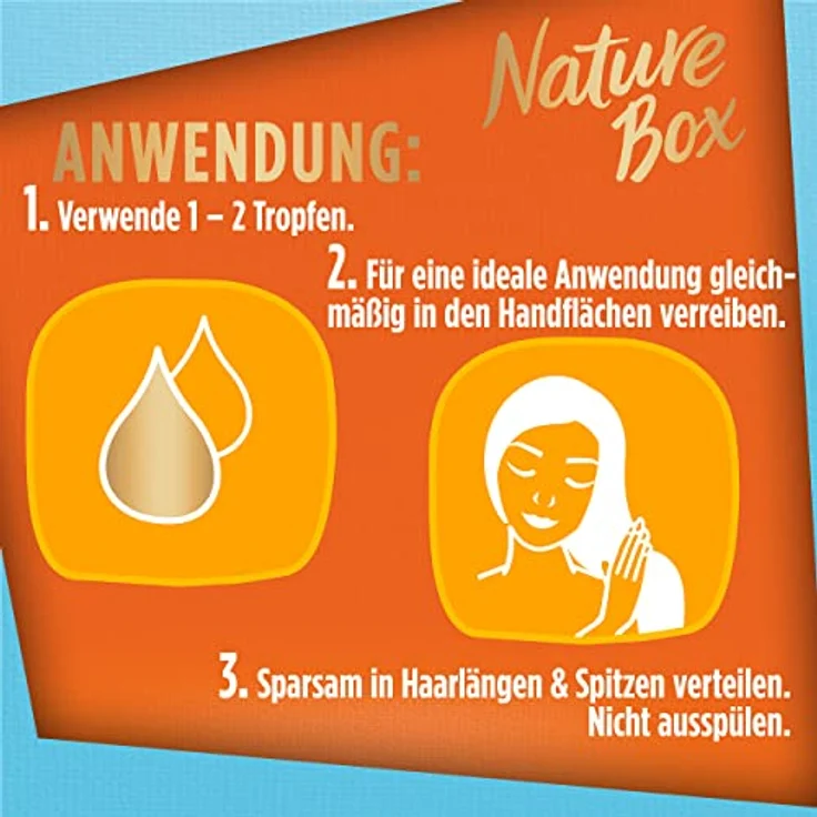 Nature Box Nährpflege-Haaröl (70 ml), Haaröl mit Argan-Öl sorgt für intensive Pflege und schützt vor Spliss, Flasche aus 100 % Social Plastic – Bild 2